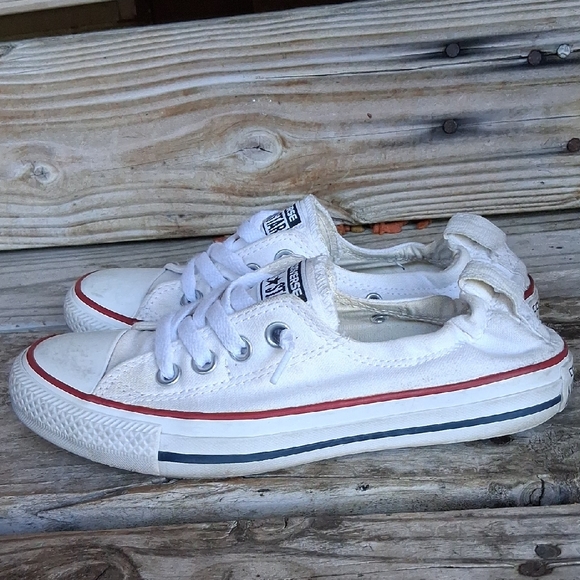 Converse  White and Red Sneakers - Picture 4 of 11